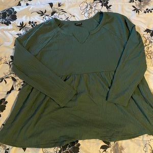 Torrid babydoll waffle knit top